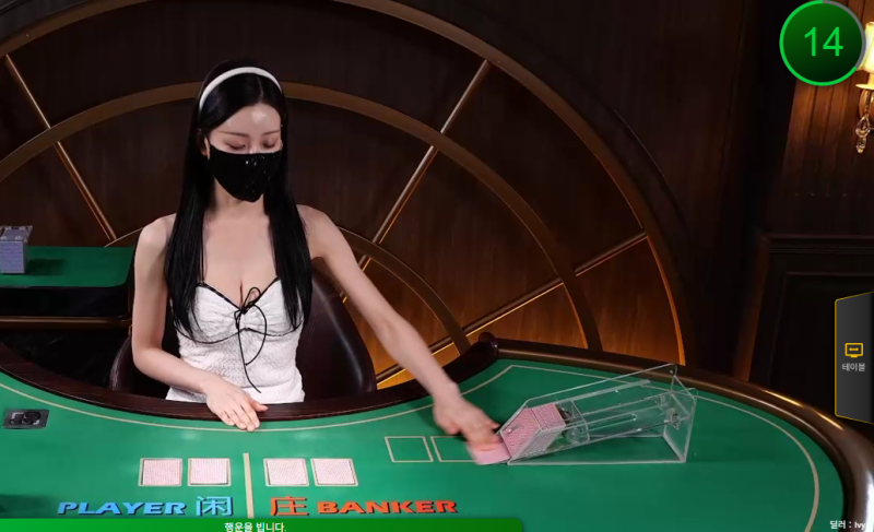 숨막히는 긴장감, 그녀가 카드를 잡는 순간