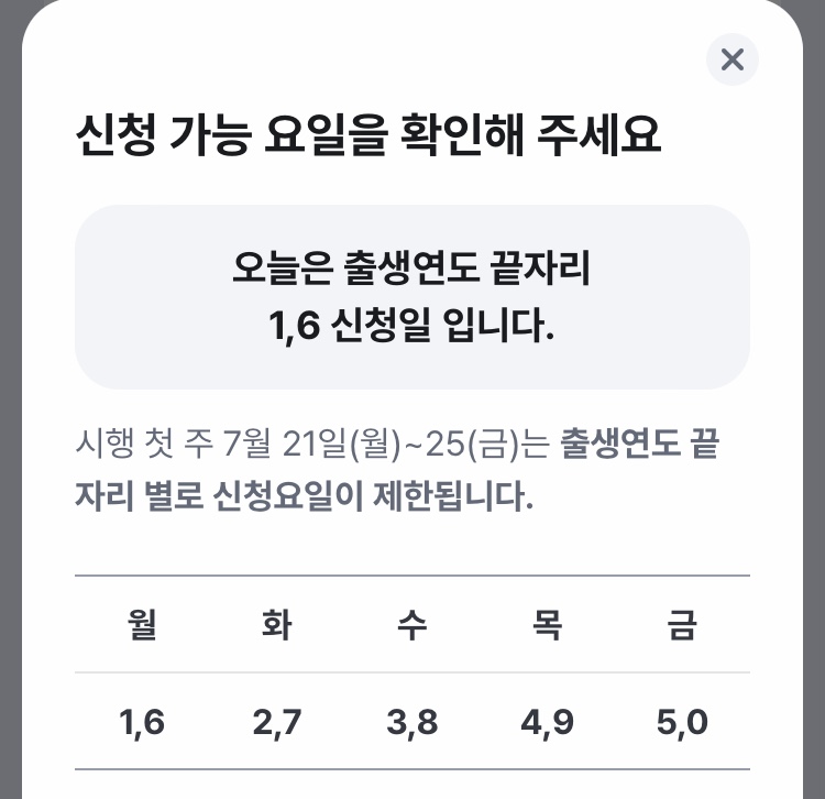 민생회복 소비쿠폰