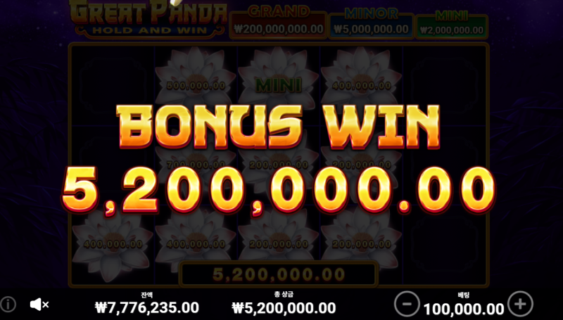 판다가 준 보너스 잭팟