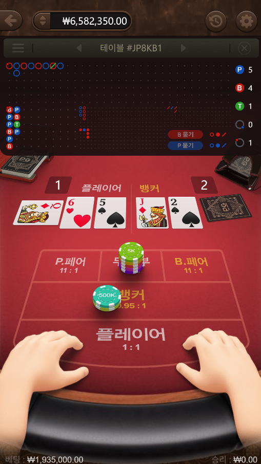 바카라 한 판의 짜릿함