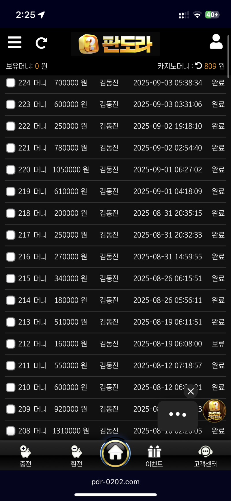 판도라 도메인 추천합니다