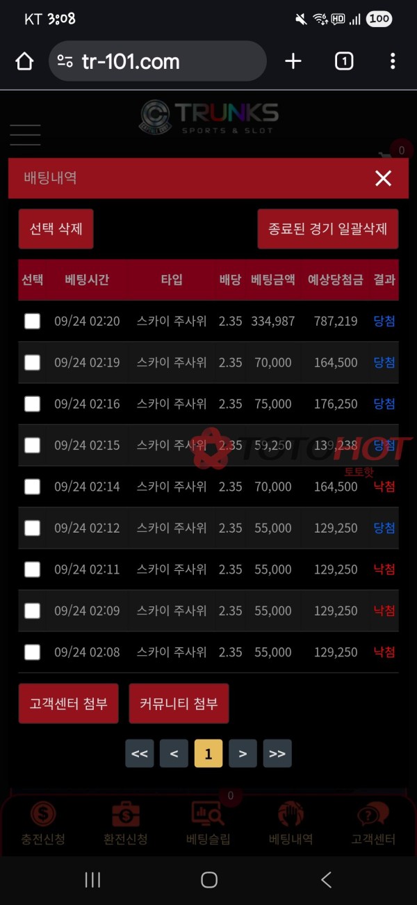 트랭크스(구해븐) 미니게임 마틴배팅 먹튀