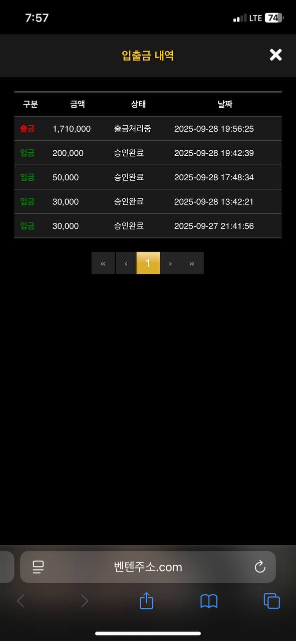 벤텐 먹튀 사이트입니다