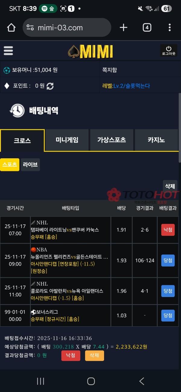 미미, 모델 같은 계열 먹튀