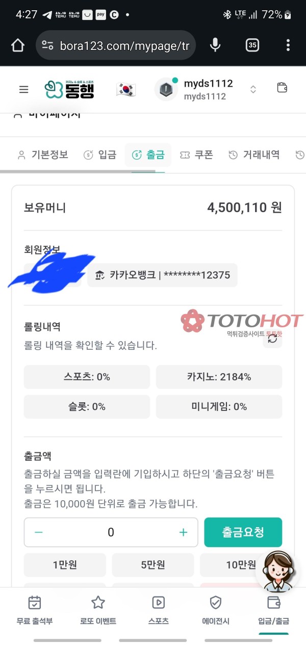 동행 450만 먹튀