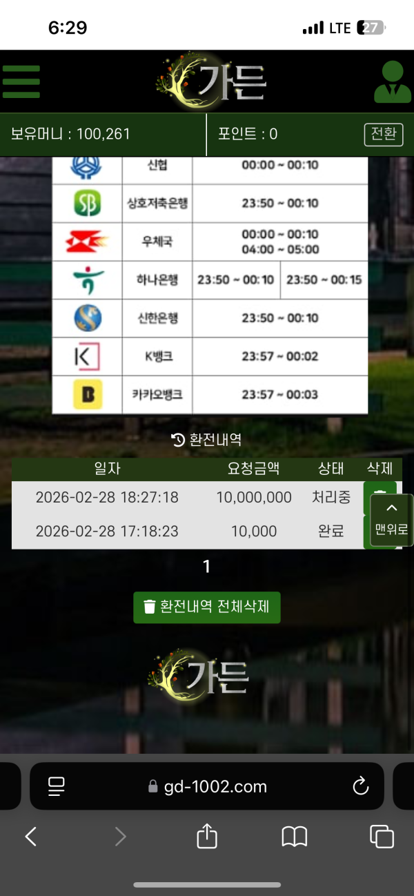 가든 먹튀입니다 1000만원